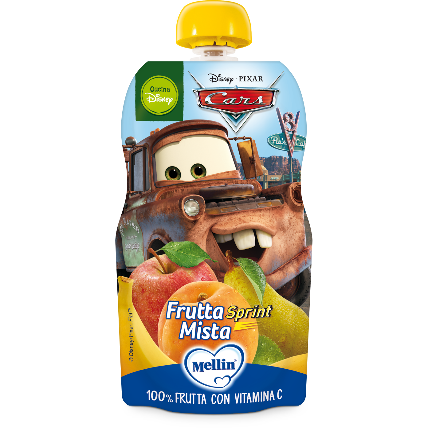 Mellin Bolsita Disney Cars Snack Frutas Mixtas 110g-1