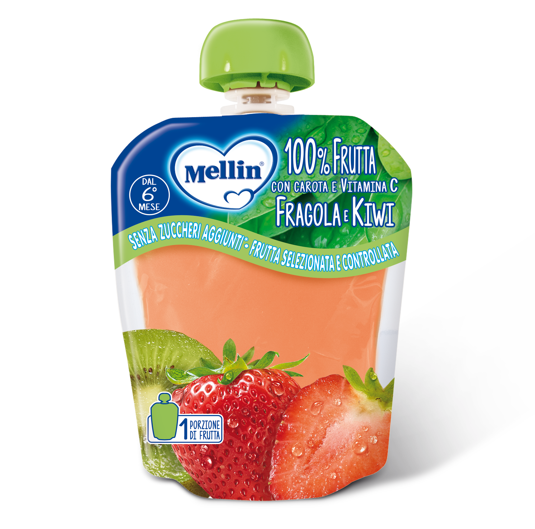 Mellin Bolsita Fresa/Kiwi 90g 6Mesi+-2
