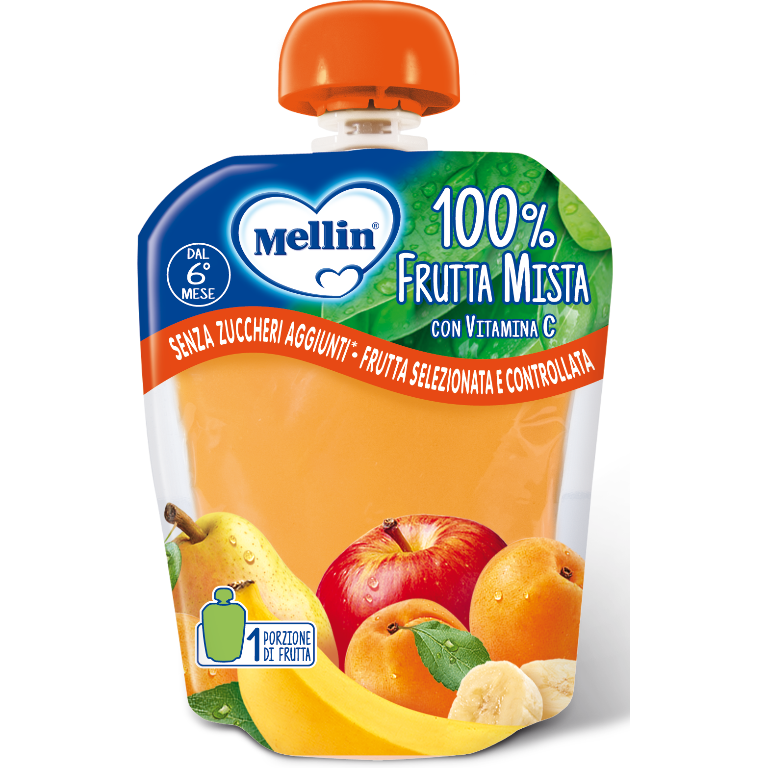 Mellin Bolsita Fruta Mixta 90g 6Mesi+-2