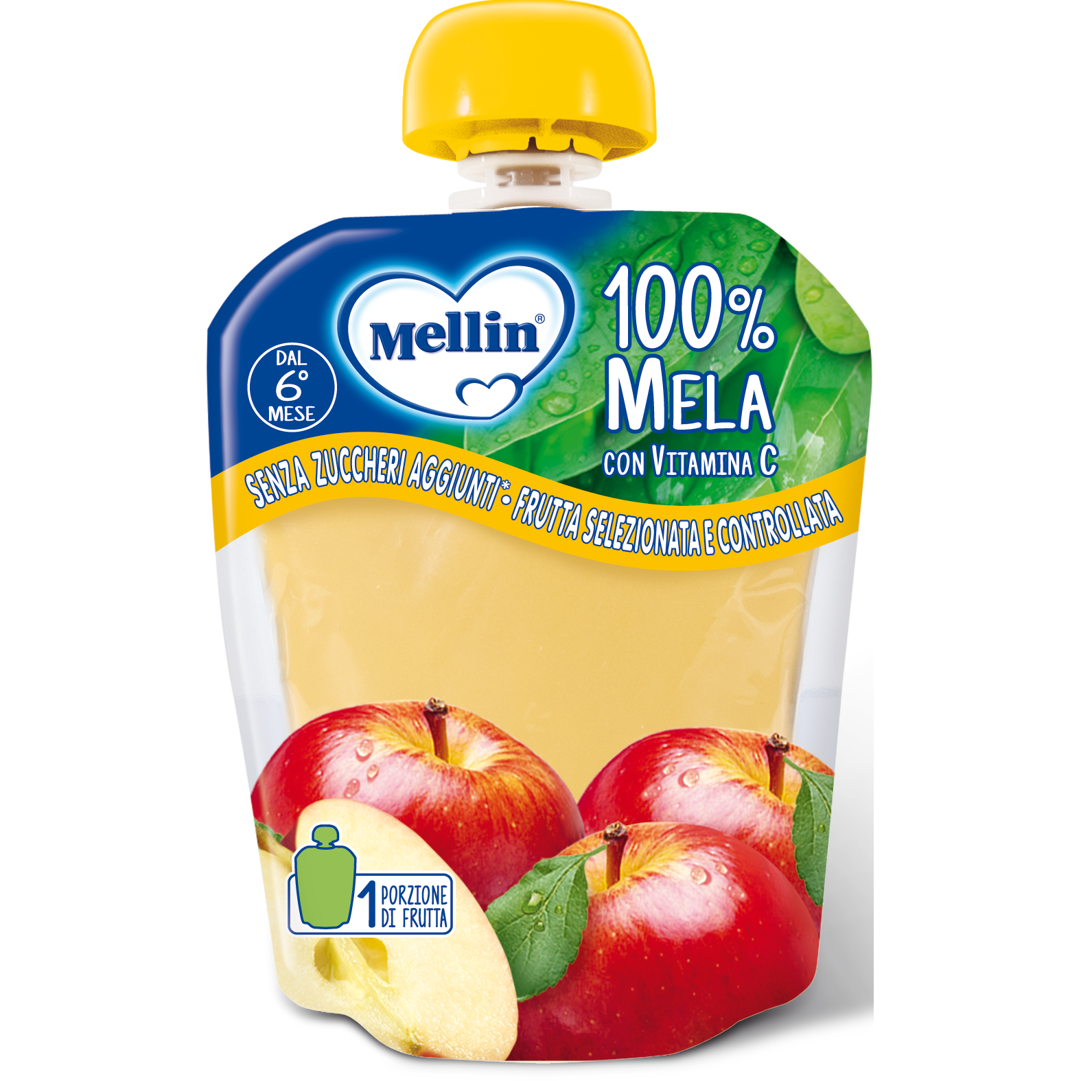 Mellin Bolsita Manzana 90g 6Mesi+-2