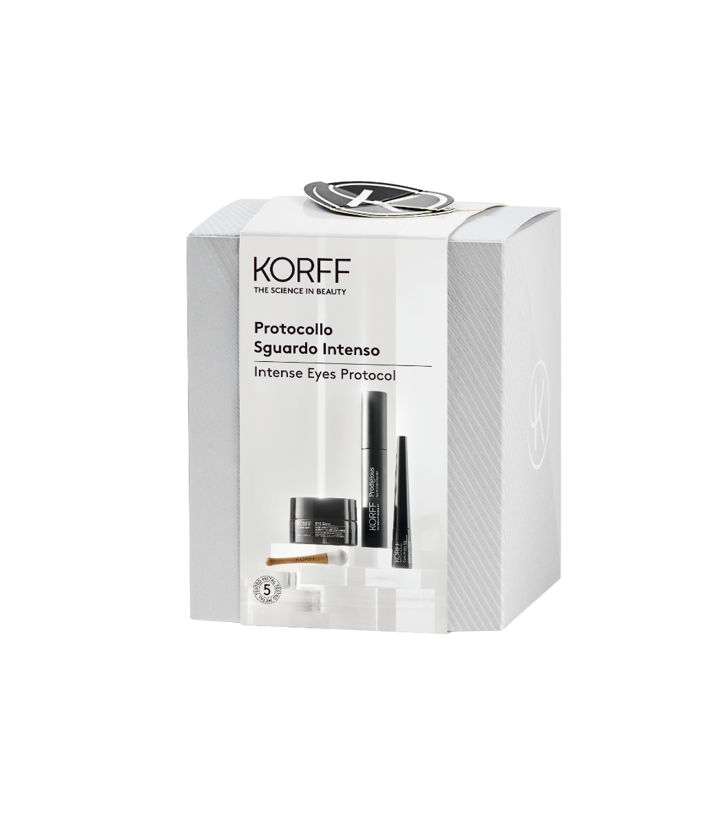 Korff Set Sguardo Intenso: Delineador + Máscara Prodigious + Contorno de Ojos Antirrasgas