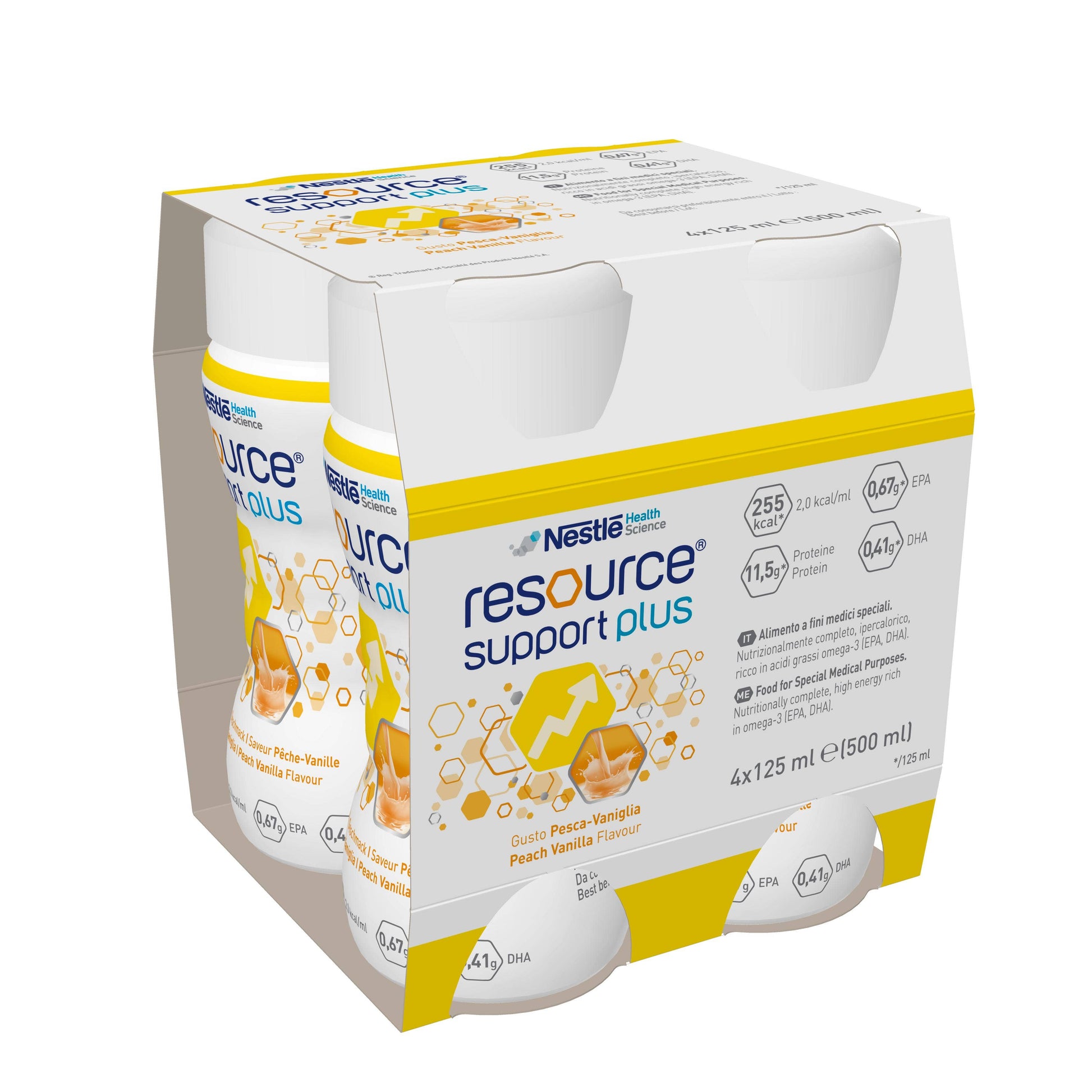 Nestlé Resource Support Plus Melocotón Vainilla 4 Botellas 125ml-3