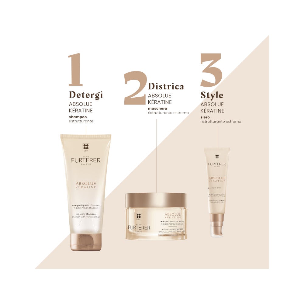 René Furterer Absolue Keratine Maschera Ristrutturante Estrema Capelli Danneggiati E Fragilizzati  200ml