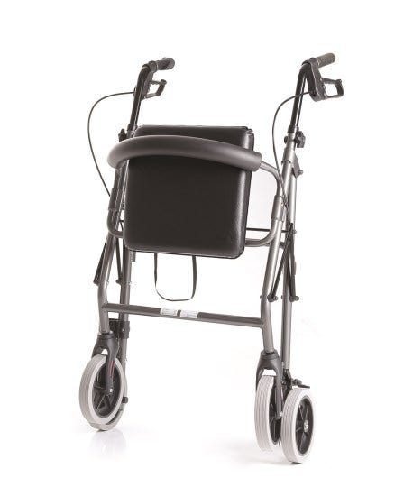 Walker Rollator Aluminio 4 Ruedas Con Asiento Mopedia-2