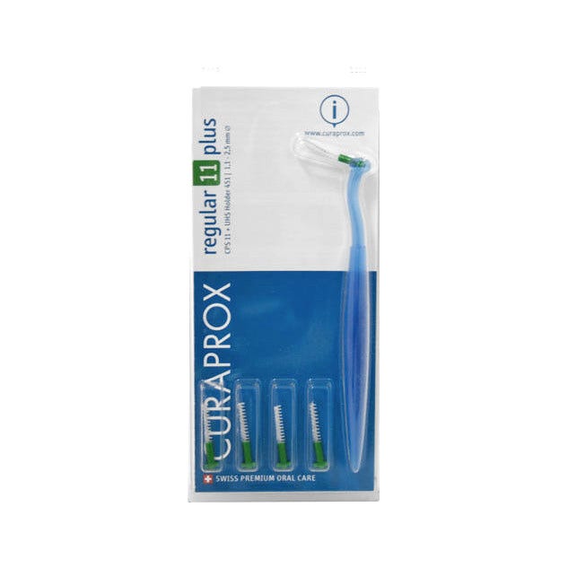 Curaprox CPS 11 Regular Plus Verde 5 Cepillos + Mango-2