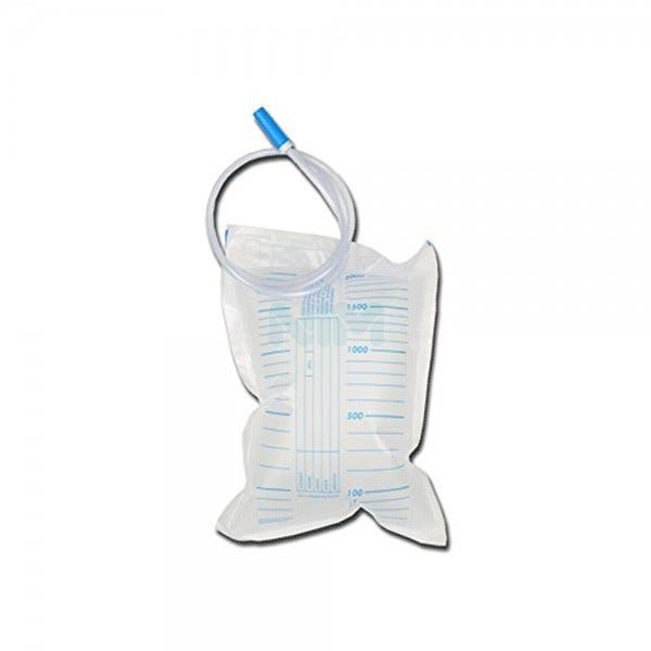Bolsa de Cama para Recogida de Orina 2l Tubo de Residuos 130cm 10 Piezas-1