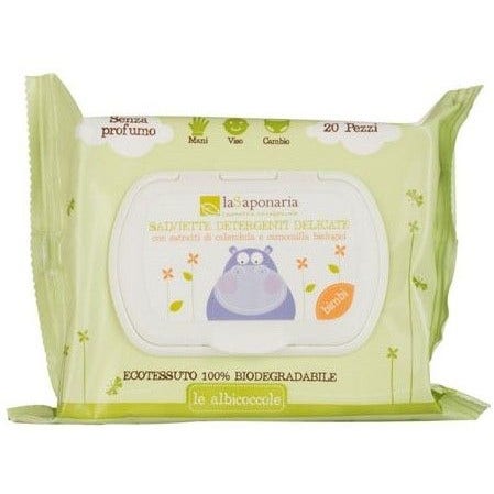 La Saponaria Bio Le Apricoccole Toallitas Limpiadoras Delicadas 20 Unidades-1