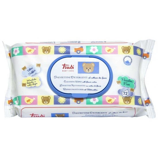 Trudi Baby Care Toallitas Limpiadoras Néctar De Flores 72 Piezas-4