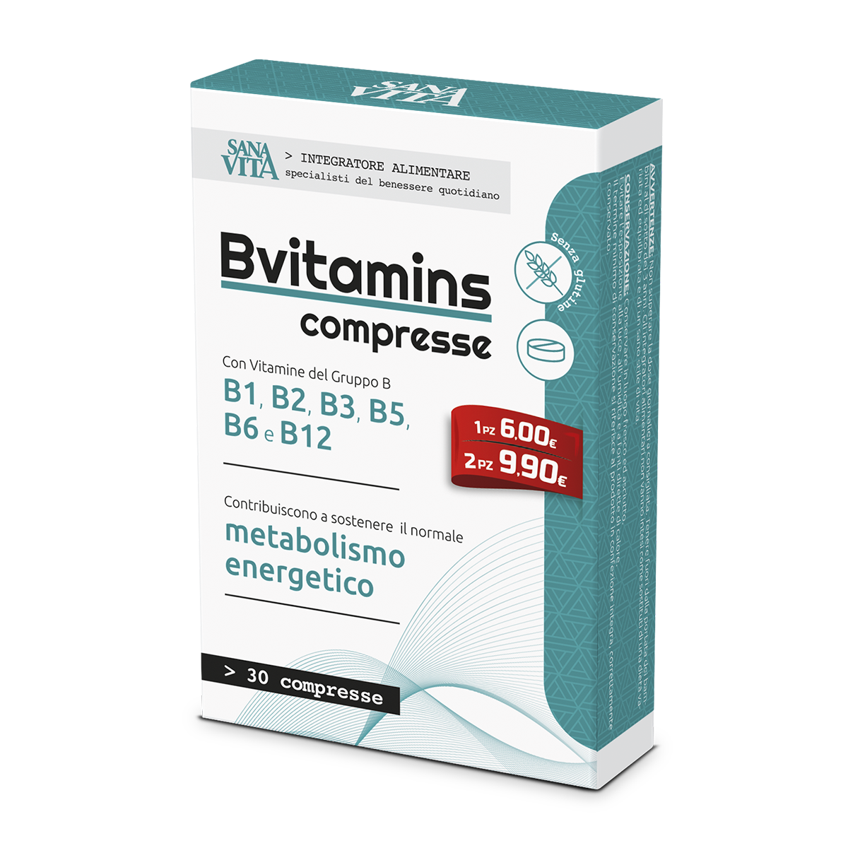 Sanavita B-Vitaminas 30 Comprimidos-3