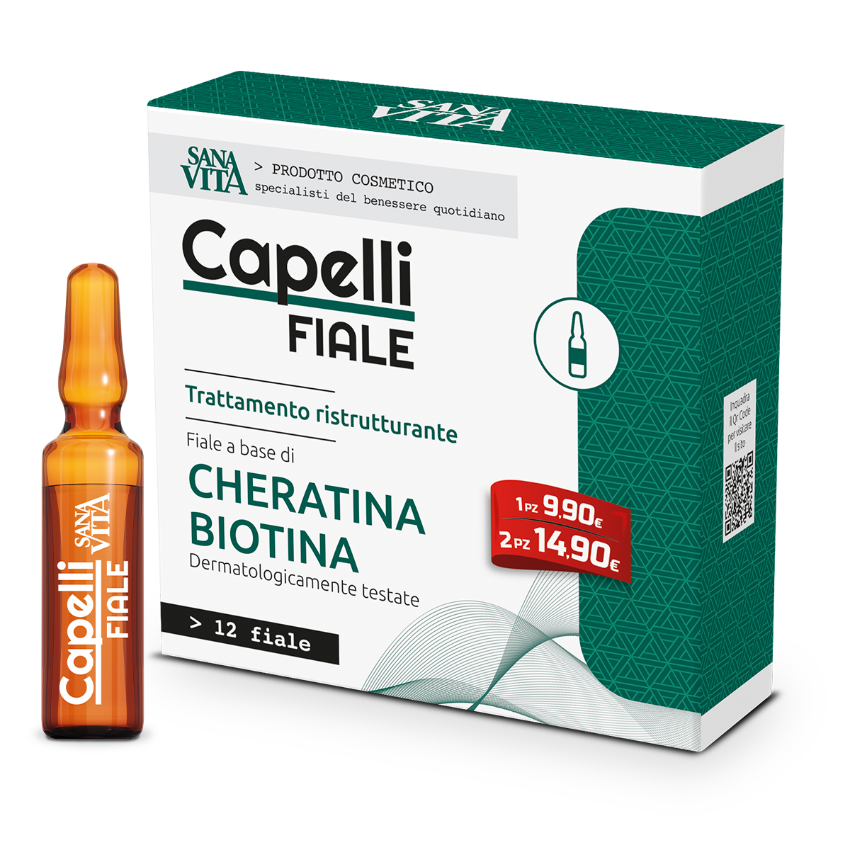 Sanavita Cabello 12 Ampollas
