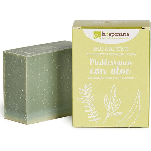 La Saponaria Bio Jabon Mediterraneo Con Aloe 100g-1
