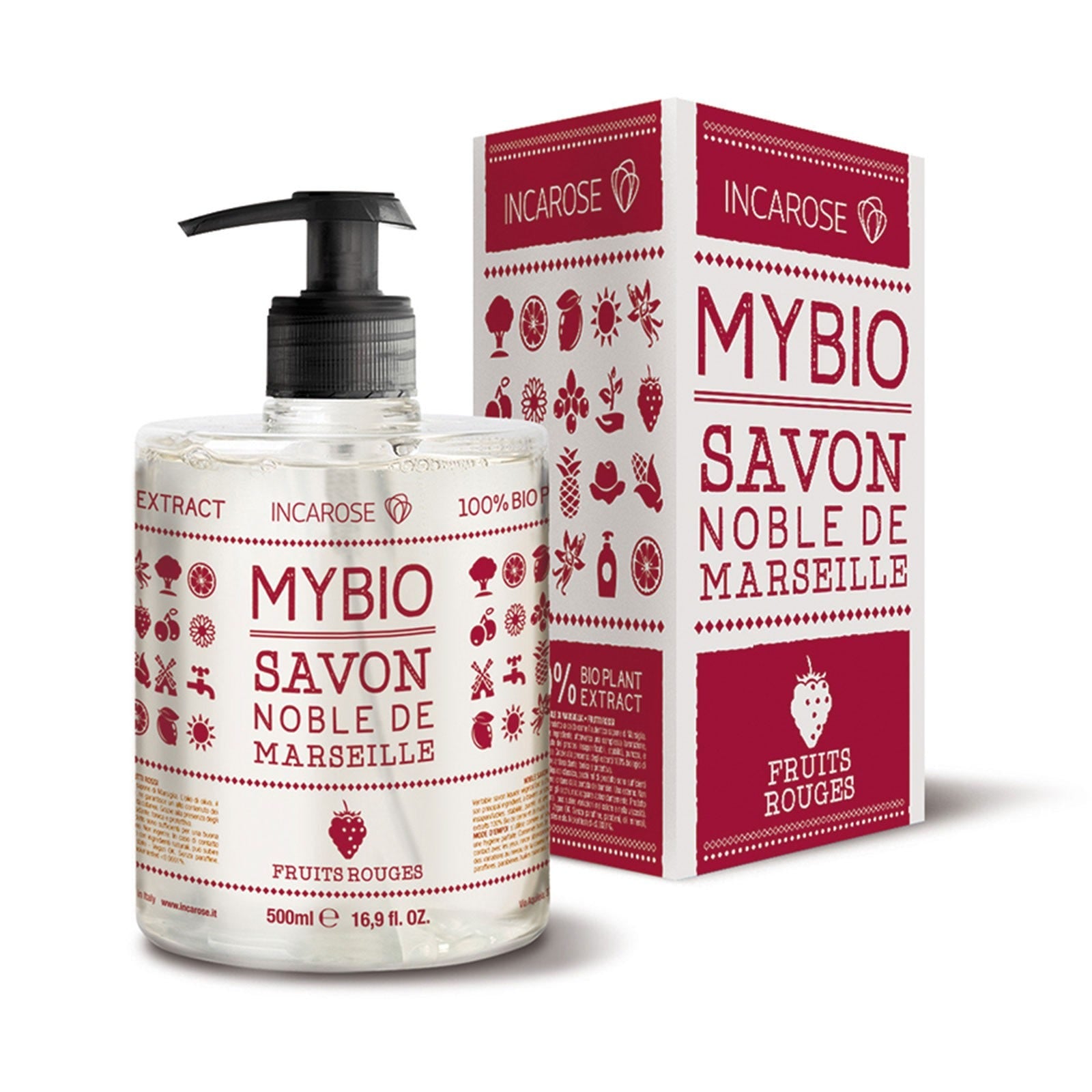 Incarose My Bio Marsella Jabón Noble Frutos Rojos 500ml-1