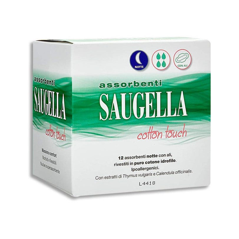 Saugella Absorbentes Cotton Touch Noche 12 Piezas-5
