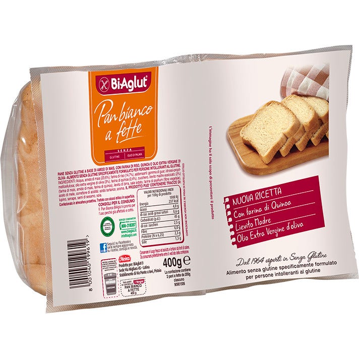 Biaglut Rebanadas Pan Blanco Blando 2x200g-1