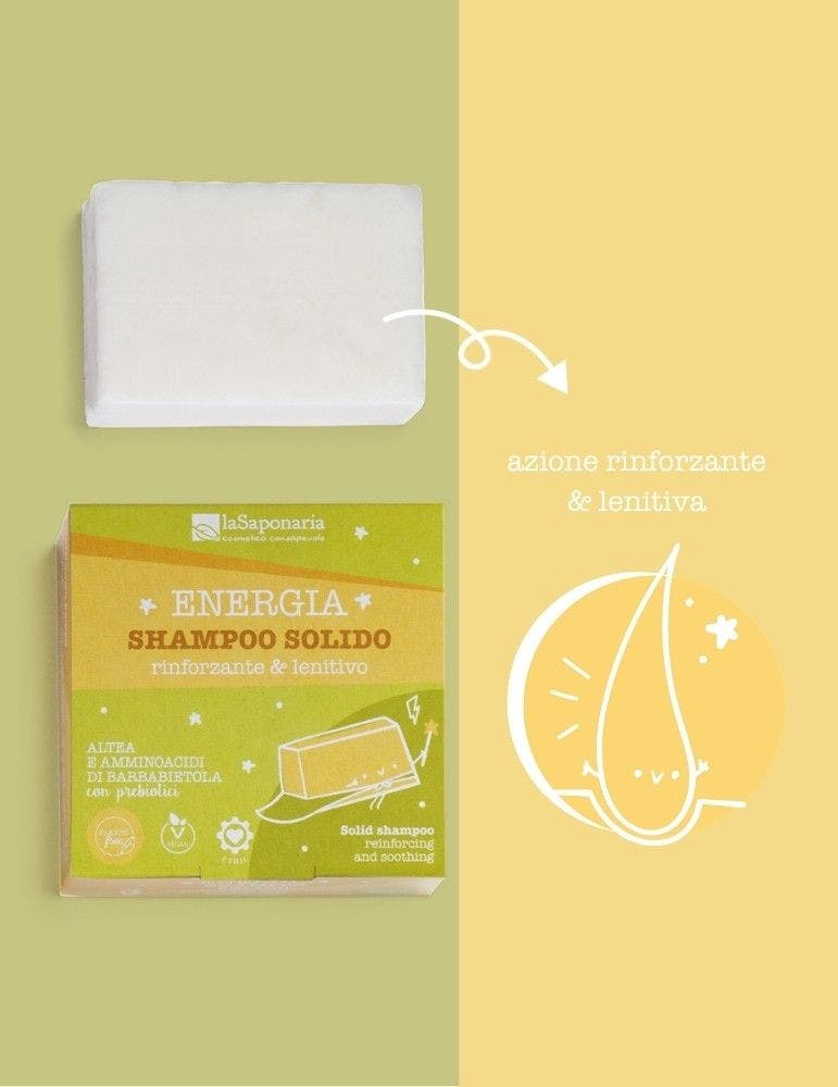 La Saponaria Champú Sólido Fortalecedor / Calmante Energético 50g-3
