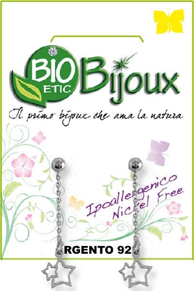 Pendiente Colgante Plata 2 Estrellas Biobijoux-1