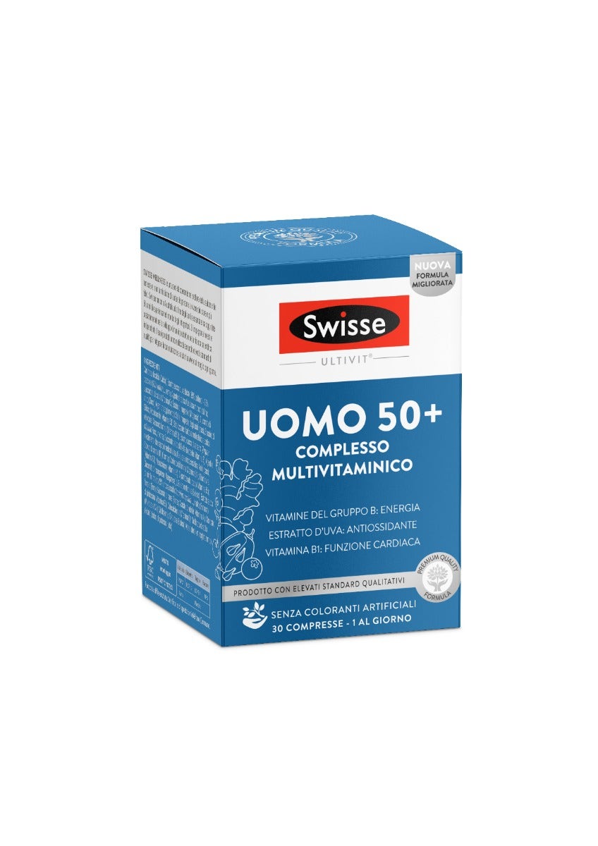 Swisse Multivitamínico para hombres mayores de 50 años, 30 comprimidos, suplemento