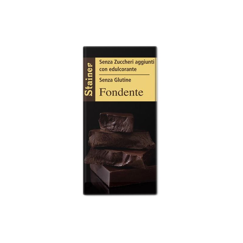 Stainer Barrita Chocolate Negro Sin Azúcar Sin Gluten 50g-1