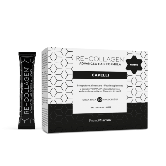 Re-Collagen Advanced Hair Formula para hombre, 60 sticks
