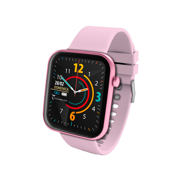 Techmade Have Smartwatch con marco de aluminio 1,68 rosa