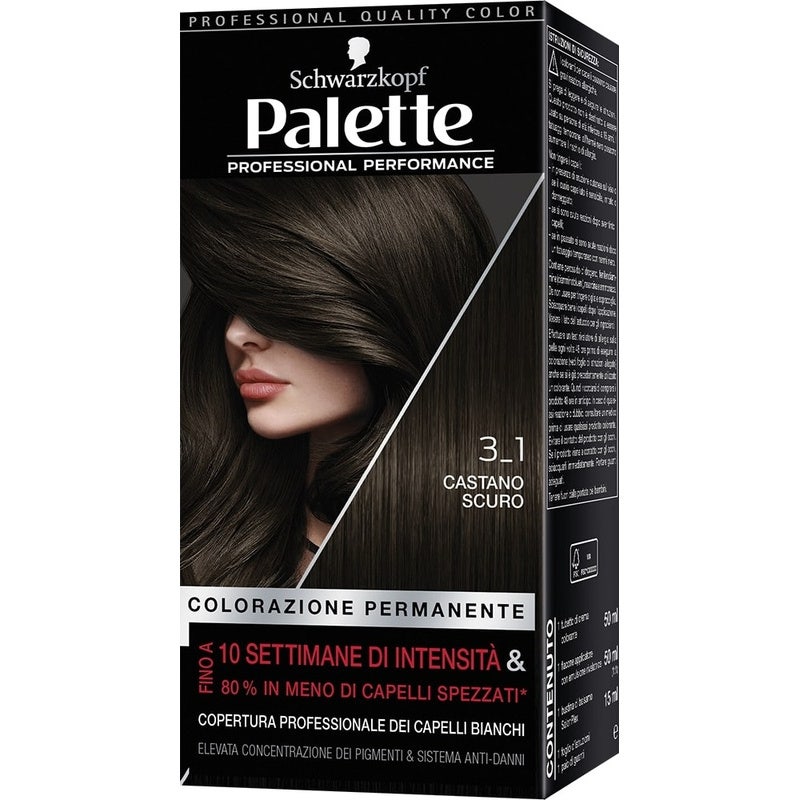 Schwarzkopf Palette Professional Performance Colorazione Permanente 3-1 Castano Scuro 170g