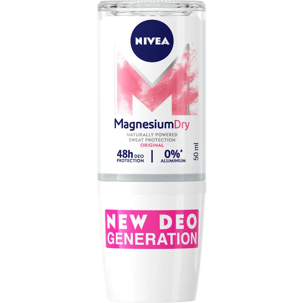 Nivea Desodorante Roll-On Magnesium Dry Original para mujer 50 ml