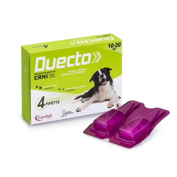 Duecto Spot On 4 Pipette Cani 10/20kg-2