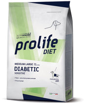 Prolife Dog Diet Diabetic Sensitive Cibo Secco Per Cani Taglia Media/Grande Sacco 2kg