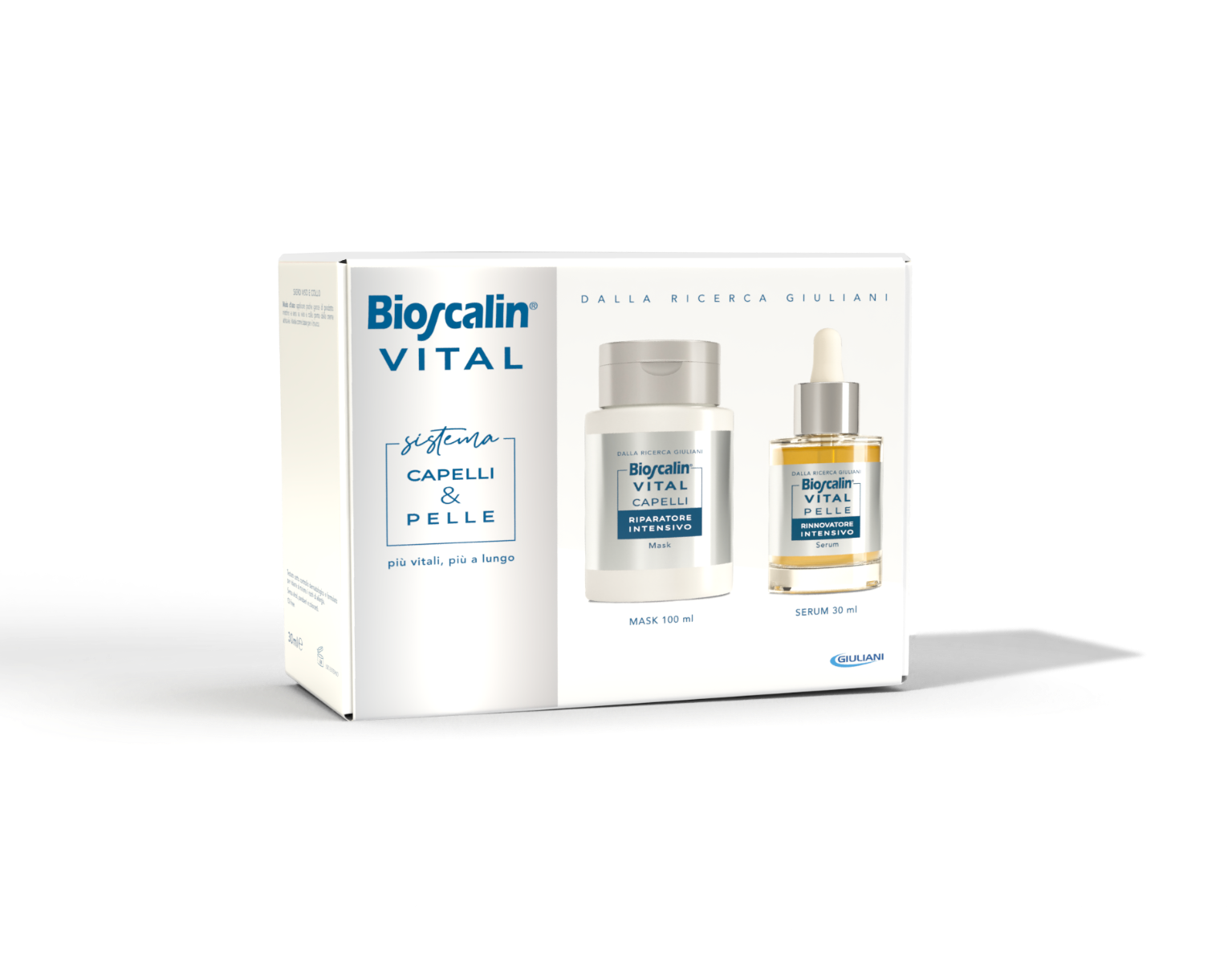 Bioscalin Vital Sistema Maschera Capelli 100ml + Siero Viso&Collo 30ml