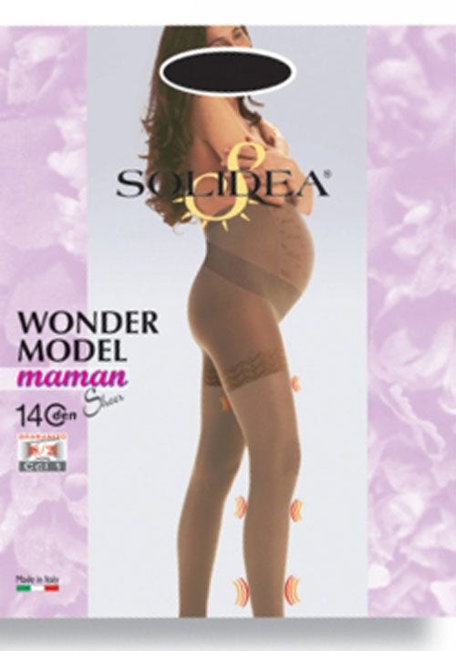 Wondermodel 140 Medias Maternidad Camel Talla M/L-1