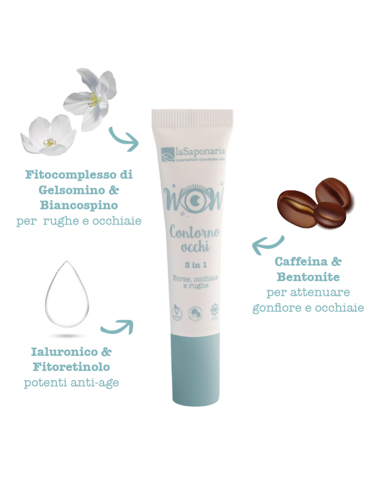 La Saponaria Wow Crema Contorno Occhi 3In1 15ml