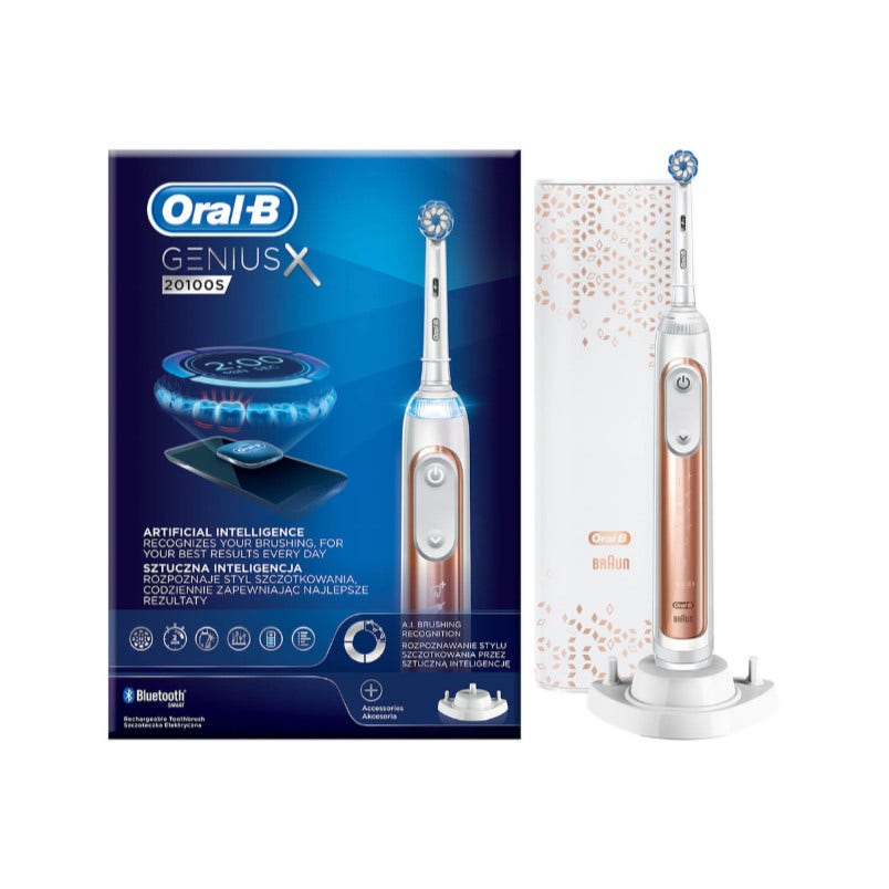 Oral-B Genius X 20100S Cepillo de dientes eléctrico Oro rosa-1